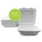 Three Leaf 9" X 9" 3 Compartment Bagasse Clamshell, 200 Ct. (2 Packs Of 100) Three Leaf 9" X 9" 3 Compartment Bagasse Clamshell, 200 Ct. (2 Packs Of 100)