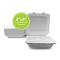 Three Leaf 8" X 8" 3 Compartment Bagasse Clamshell, 200 Ct. (4 Packs Of 50) Three Leaf 8" X 8" 3 Compartment Bagasse Clamshell, 200 Ct. (4 Packs Of 50)