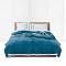 SOGA Lake Blue Throw Blanket – Cozy Fleece for Sofa & Bed