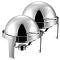 SOGA 2X 6L Chafing Dish Round Roll Top