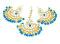 Traditional Design Kundan Earrings & Mang Tikka set Blue Traditional Design Kundan Earrings & Mang Tikka set Blue
