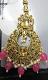 Tikka Indian Designer Maang Golden Stones Pink #3051780 Tikka Indian Designer Maang Golden Stones Pink #3051780