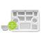 Three Leaf 11 Compartment Bagasse Rectangular Plate, 200 Ct. (8 Packs Of 25)