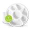 Three Leaf 7 Compartment Bagasse Round Plate, 200 Ct. (4 Packs Of 50) Three Leaf 7 Compartment Bagasse Round Plate, 200 Ct. (4 Packs Of 50)
