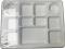 50 Pcs Rectangle White 11 Compartment Disposable Plastic Plates 50 Pcs Rectangle White 11 Compartment Disposable Plastic Plates