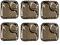 6 Pcs Stainless Steel Appetizer Snack Thali Plate w/ 2 Compartments