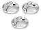 3 Pcs Stainless Steel Round Thali Plate w/ 5 compartment 3 Pcs Stainless Steel Round Thali Plate w/ 5 compartment