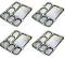 4 Pcs Large Stainless Steel Thali / Plate / Tray w/ 6 Compartments 14.5" 4 Pcs Large Stainless Steel Thali / Plate / Tray w/ 6 Compartments 14.5"