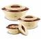 MILTON Casserole Royal Regular Gift Set 3 Pcs Set Hotpot Brown MILTON Casserole Royal Regular Gift Set 3 Pcs Set Hotpot Brown