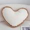 SOGA Set of 2 Heart Plush Pillow Covers - Beige/Brown/White SOGA Set of 2 Heart Plush Pillow Covers - Beige/Brown/White