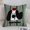 SOGA 2X 17.7 inches Christmas Dog Pillow Cover - Holiday Striped Pillowcase