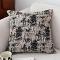SOGA 2X 17.7 inches Black & Beige Textured Pillowcases SOGA 2X 17.7 inches Black & Beige Textured Pillowcases