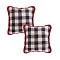 SOGA 2X 17.7in CozyFest Square Buffalo Plaid Fleece Decorative Pillowcases SOGA 2X 17.7in CozyFest Square Buffalo Plaid Fleece Decorative Pillowcases