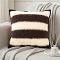 SOGA 2X 17.7 inches Cozy Brown & Cream Striped Bouclé Square Pillowcases SOGA 2X 17.7 inches Cozy Brown & Cream Striped Bouclé Square Pillowcases