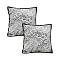 SOGA 2X 17.7 inches Abstract Square Decorative Pillowcase with Black Edging