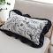 SOGA 2X 11.8 x 19.7in Chic Botanical Bliss Black & White Lumbar Pillowcase