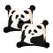 SOGA 2X 17.7 inches Panda Pom-Pom Decorative Pillowcases