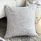 SOGA 2X 17.7 inches Off White Embroidered Decorative Square Pillowcases