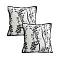 SOGA 2X 17.7 inches Black & White Botanical Modern Pillowcase