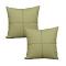 SOGA 2X 17.7 inches Luxurious Olive Green Leather Decorative Pillowcases SOGA 2X 17.7 inches Luxurious Olive Green Leather Decorative Pillowcases