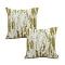 SOGA 2X 17.7 inches Moss-White Cascade Brushstroke Decorative Pillowcases