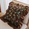 SOGA 2X 17.7 inches Enchanted Garden Bird & Floral Ruffled Throw Pillowcase SOGA 2X 17.7 inches Enchanted Garden Bird & Floral Ruffled Throw Pillowcase