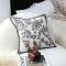 SOGA 2X 17.7 inches Dark Gray Floral Pillowcases SOGA 2X 17.7 inches Dark Gray Floral Pillowcases