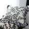SOGA 2X 17.7 inches Gray Floral Pillowcases with Ruffle Decorative Covers SOGA 2X 17.7 inches Gray Floral Pillowcases with Ruffle Decorative Covers