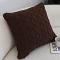 SOGA 2X 17.7 inches Deep Chocolate Brown Decorative Diamond Knit Pillowcase