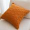 SOGA 2X 17.7 inches Burnt Orange Diamond Knit Decorative Pillowcases 