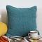 SOGA 2X 17.7 inches Textured Teal Decorative Pillowcases
