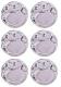 6 Pcs Stainless Steel 6 Compartment Round Thali Plate for Meals 13" 6 Pcs Stainless Steel 6 Compartment Round Thali Plate for Meals 13"
