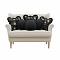 SOGA 6PC 45cm Vintage Black Square & Lotus Edge Round Pillow Cover Set SOGA 6PC 45cm Vintage Black Square & Lotus Edge Round Pillow Cover Set