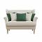 SOGA 6PC Pillowcase Set – 45cm Forest Green Diamond Knit & Cream Cable Knit