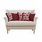 SOGA 5PC Rose Garden Pillow Covers with Burgundy Ruffle & Deep Red covers