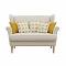 SOGA 5PC Sunshine Yellow & Retro Daisy Chain Diamond Knit Pillowcase Set