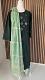 L Size Embroidered crep Silk Kurti Set - Bottle Green Indian Dress