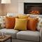 SOGA 6PC Retro Daisy Golden Velvet & Burnt Orange Diamond Knit Pillow Cover SOGA 6PC Retro Daisy Golden Velvet & Burnt Orange Diamond Knit Pillow Cover