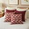 SOGA 6PC Red & White Decorative Pillow Covers – Cable Knit, Bouclé & Ginkgo SOGA 6PC Red & White Decorative Pillow Covers – Cable Knit, Bouclé & Ginkgo