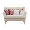 SOGA 5PC Rose Garden Burgundy Ruffle & White Textured Pillow Covers SOGA 5PC Rose Garden Burgundy Ruffle & White Textured Pillow Covers