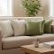 SOGA 5PC Sage Green Velvet & Cream Cable Knit Pillow Covers for Sofa Décor SOGA 5PC Sage Green Velvet & Cream Cable Knit Pillow Covers for Sofa Décor