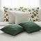 SOGA 6PC Garden Bloom Forest Green Diamond & Cream Cable Knit Pillow Covers SOGA 6PC Garden Bloom Forest Green Diamond & Cream Cable Knit Pillow Covers