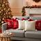 SOGA 5PC 2x Red Christmas Tree & 3x Cream Holiday Pillow Covers Set SOGA 5PC 2x Red Christmas Tree & 3x Cream Holiday Pillow Covers Set