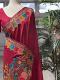 Red Crush Tussar Silk Saree with a Stitched Blouse Red Crush Tussar Silk Saree with a Stitched Blouse
