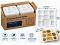 250 Pcs 9 Compartment Biodegradable Rectangle Thali / Meal Plates