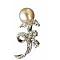 Pearls Sud CZ & Single Cultured Pearls Brooch Pin Pearls Sud CZ & Single Cultured Pearls Brooch Pin