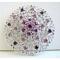 Sophisticated Amethyst Crystals Round Formal Brooch