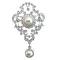 Victorian Antique Style Bridal Pearls Brooch Pin
