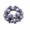 Vintage Pearls Brooch Pin with Cubic Zircon Bud Design