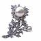 Pearls Fully Embedded Cubic Zircon Bridal Brooch Jewelry